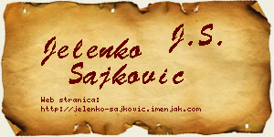 Jelenko Šajković vizit kartica